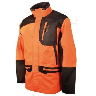 Veste chasse fluo de traque anti ronce orange RESIST