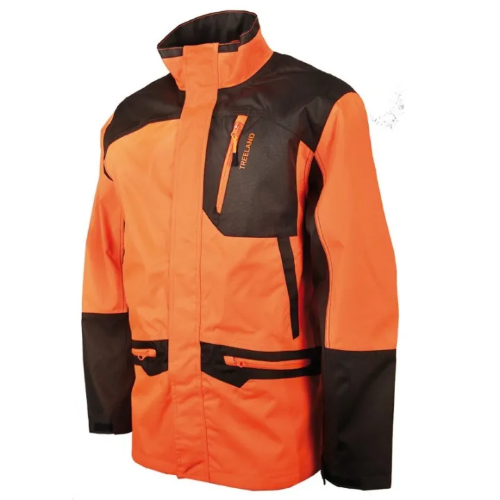 Veste chasse fluo de traque anti ronce orange RESIST