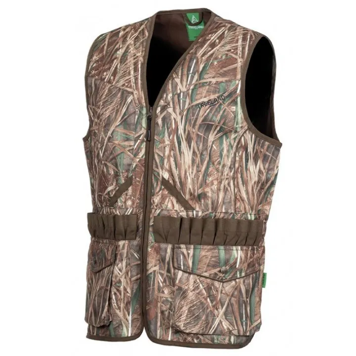 Gilet camouflage chasse sans manche ROSEAUX TREELAND