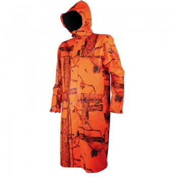 Manteau de chasse long camouflage orange TREELAND