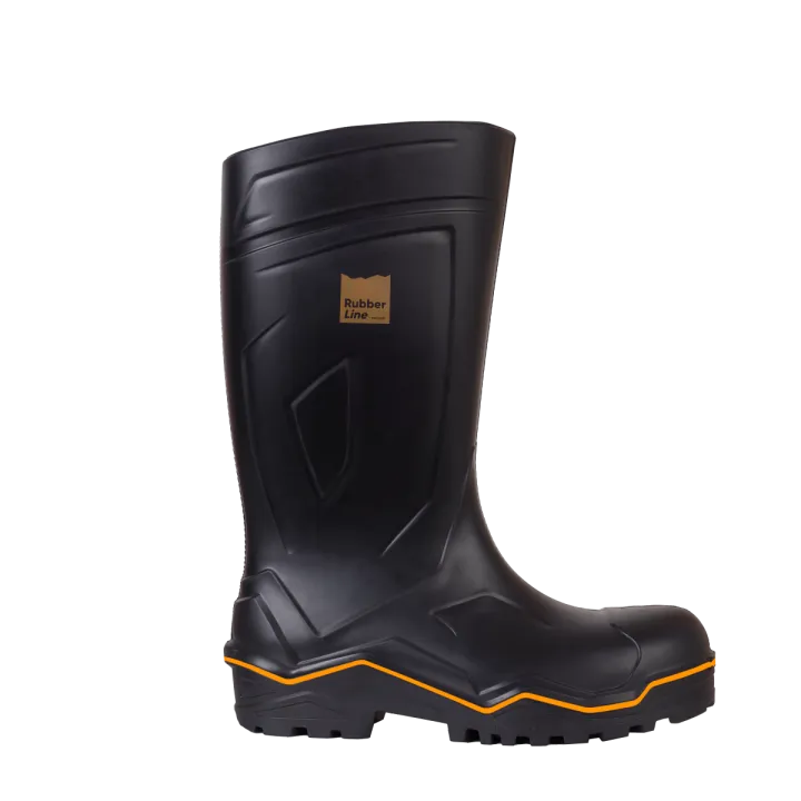 Botte de sécurité nouvelle génération RUBBER S5 noire SOLIDUR seule