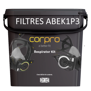 KIT masque complet 1600 CORPRO avec filtres ABEK1P3 R