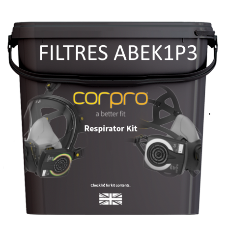 KIT masque complet 1600 CORPRO avec filtres ABEK1P3 R