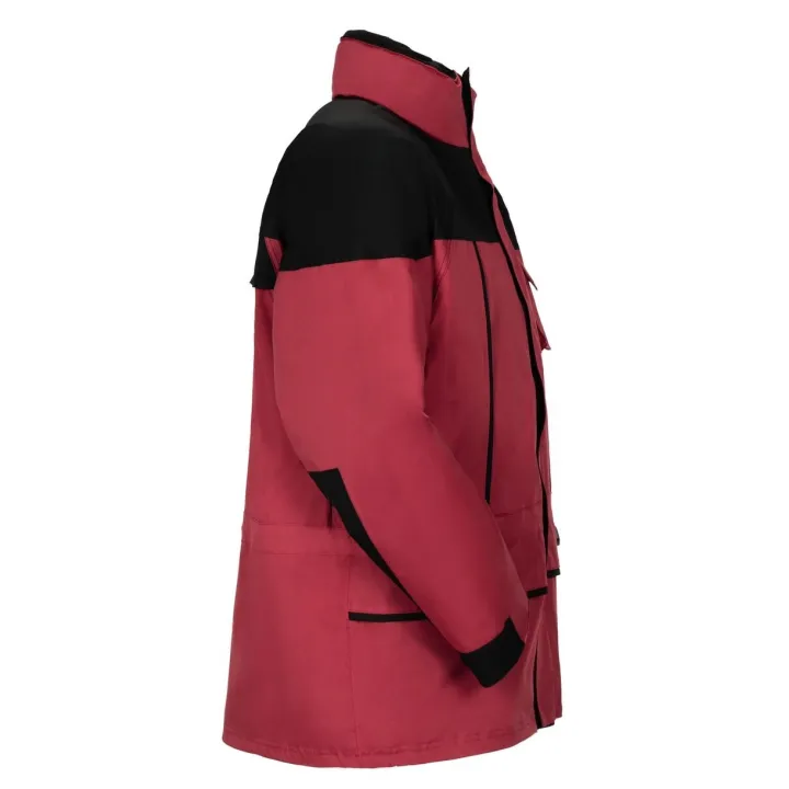 Parka de travail 3 en 1 hiver et mi saison froid et pluie twister rouge profil