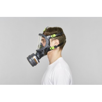 Utilisateur de masque BLS de protection respiratoire mono cartouche 3150 polycarbonate