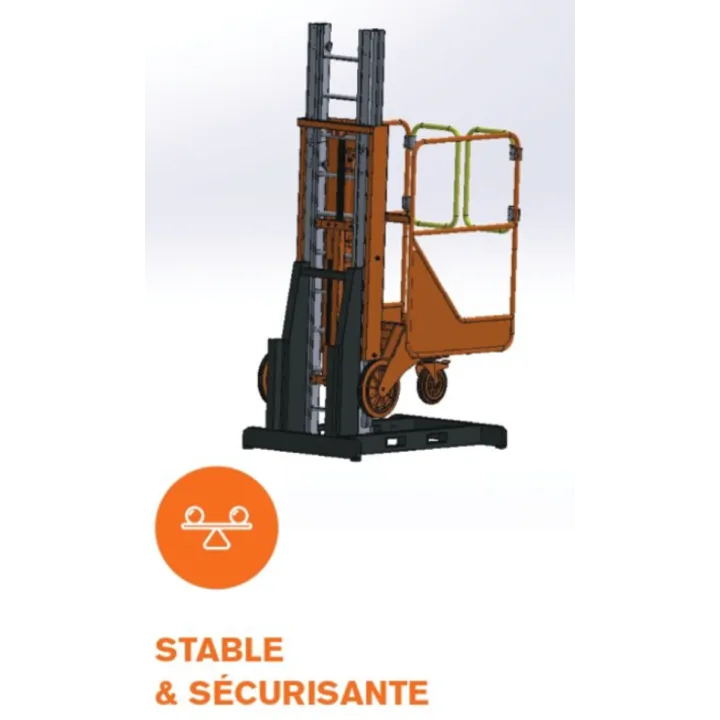 Nacelle élévatrice manuelle 3.6 à 4.9m selon modèle FEE