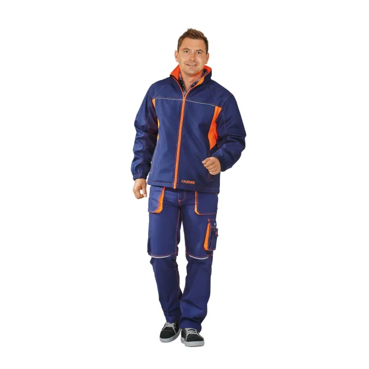 Veste de travail Softshell BASALT NEON PLANAM 6291 marine orange