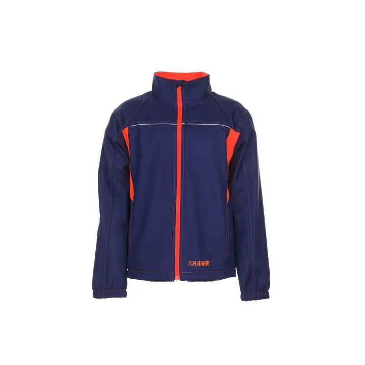 Veste de travail Softshell BASALT NEON PLANAM 6291 marine orange