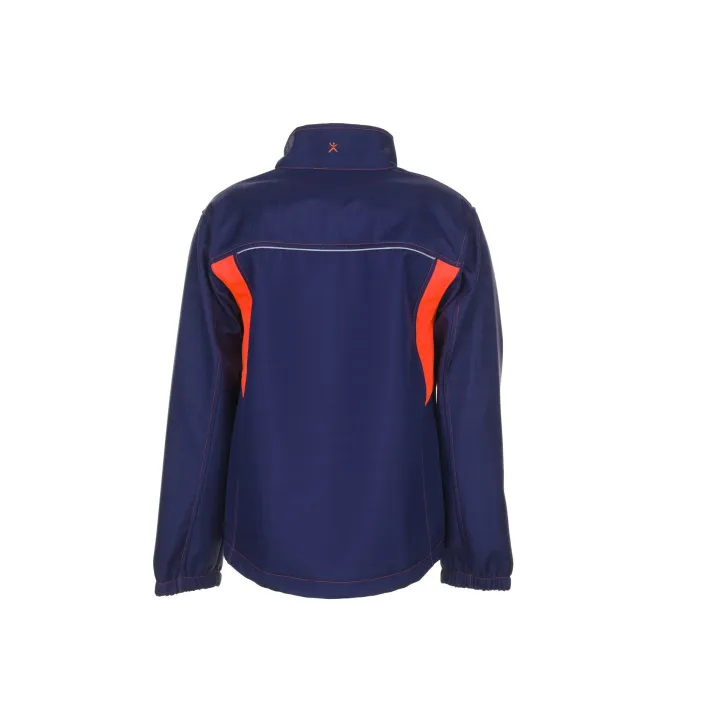 Veste de travail Softshell BASALT NEON PLANAM 6291 marine orange dos