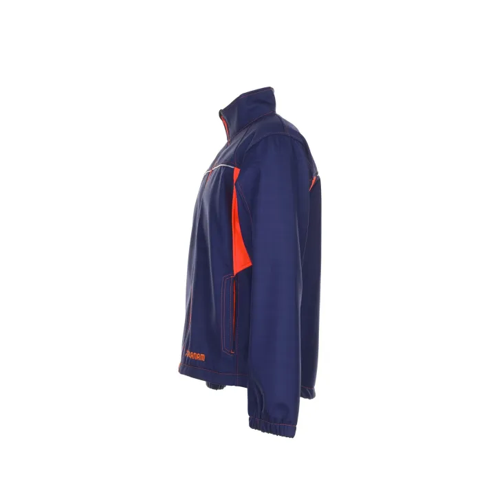Veste de travail Softshell BASALT NEON PLANAM 6291 marine orange profil 2