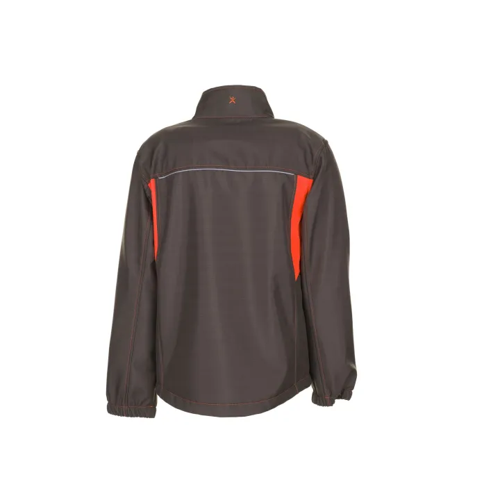 Veste de travail Softshell BASALT NEON PLANAM 6291 marine orange dos