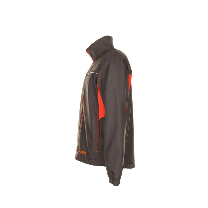 Veste de travail Softshell BASALT NEON PLANAM 6291 marine orange profil 2