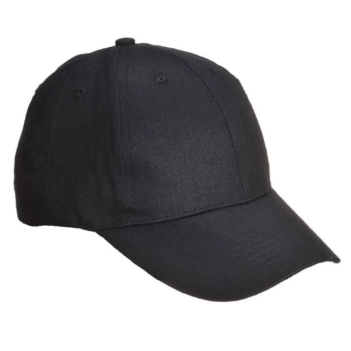 Casquette base ball B010 65% polyester 35%coton PORTWEST noir