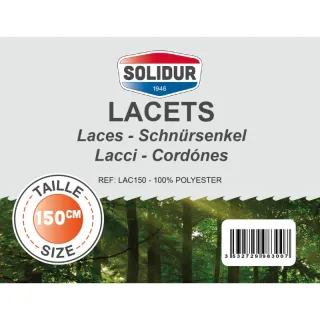 Lacets rond coloris marron 150 cm pour chaussures de pro SOLIDUR