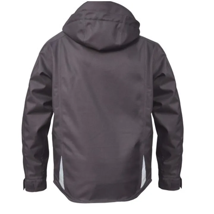 Veste hiver haut de gamme MINSK robuste et imperméable grise dos