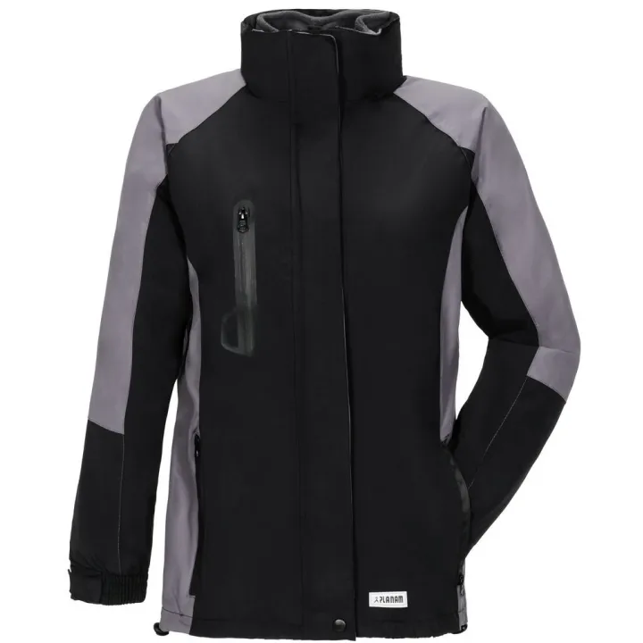 Veste Femme 3 en 1 avec polaire amovible Shape noir gris planam