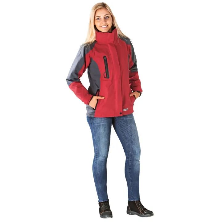 Veste Femme 3 en 1 avec polaire amovible Shape rouge gris planam