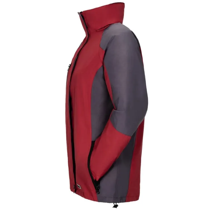 Veste Femme 3 en 1 avec polaire amovible Shape rouge gris planam profil