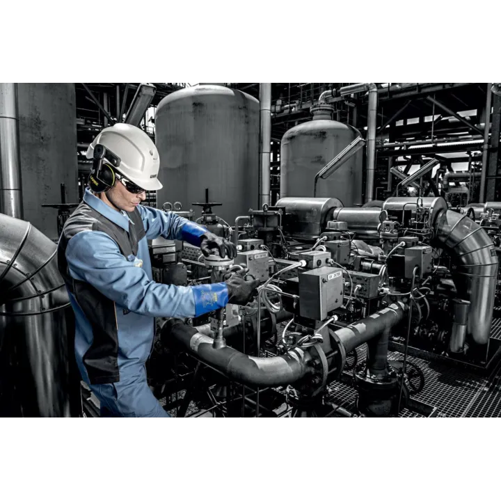 Gants nitriles protection chimiques RUBIFLEX XG35 UVEX usine