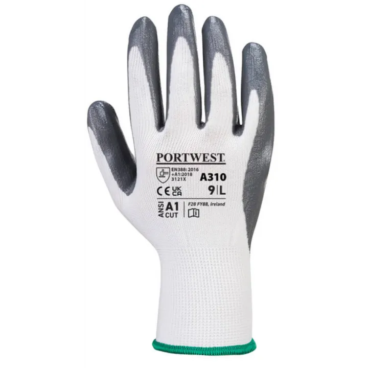 Gants manutention nylon enduit nitrile A310PW main droite