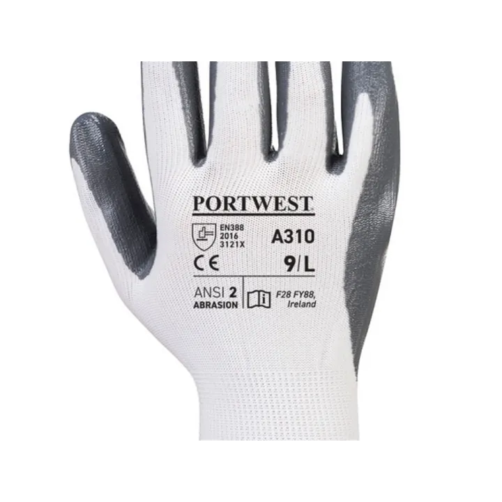 Gants manutention nylon enduit nitrile A310PW dos