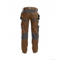 Pantalon de travail FLUX stretch D-Flex DASSY brun - noir dos