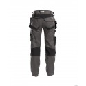 Pantalon de travail FLUX stretch D-Flex DASSY gris-noir dos