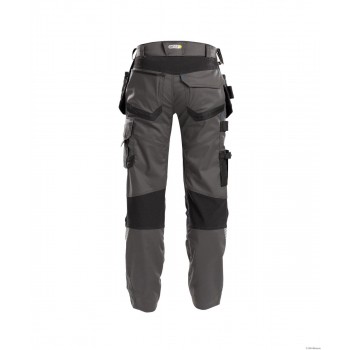 Pantalon de travail FLUX stretch D-Flex DASSY gris-noir dos