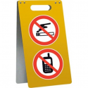 Chevalet ADR d'interdiction de fumer ou de téléphoner