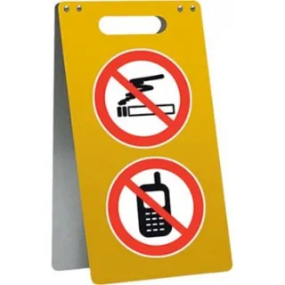 Chevalet ADR d'interdiction de fumer ou de téléphoner