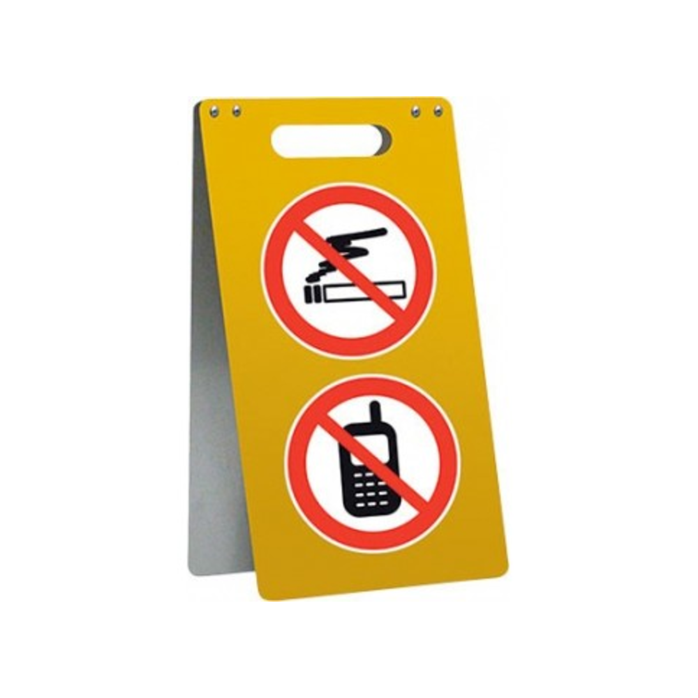 Chevalet ADR d'interdiction de fumer ou de téléphoner