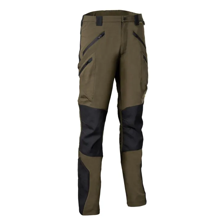 Pantalon ultra souple en stretch COFRA VELTEN taupe noir