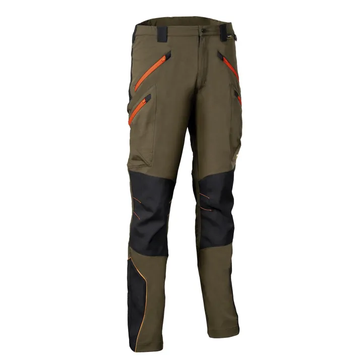 Pantalon ultra souple en stretch COFRA VELTEN taupe orange