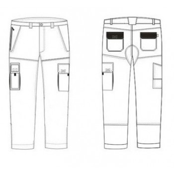 Pantalon LUIS gris + Elasthanne Gris Foncé PBV