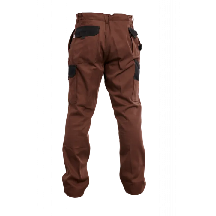 Pantalon TYPHON LENNY chocolat /noir PBV dos