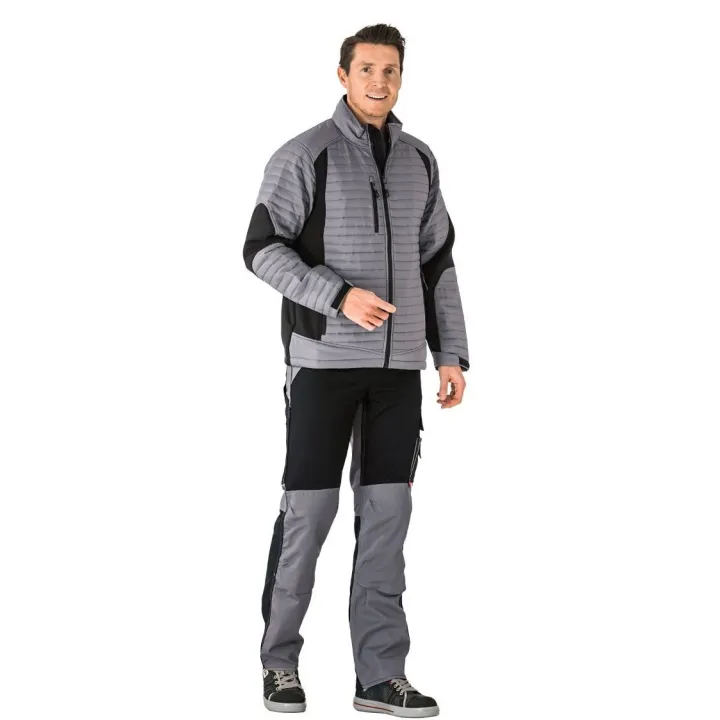 Veste doudoune froid travail et loisir homme AIR gris noir
