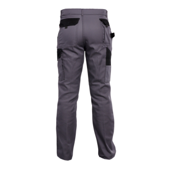 Pantalon de travail coton polyester gris noir OMAR dos
