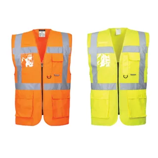 Gilet haute visibilité multi poche fermeture à glissière Classe 2