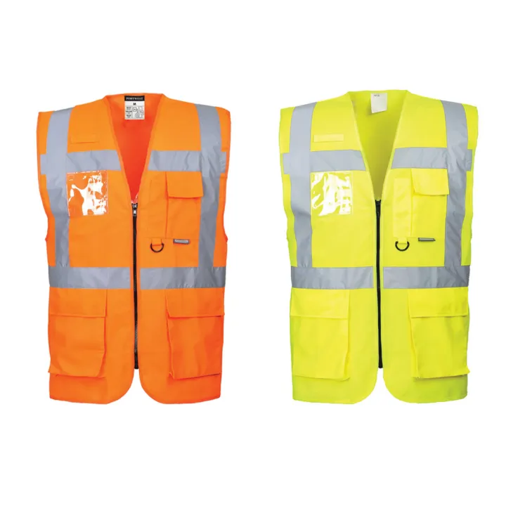 Gilet haute visibilité multi poche fermeture à glissière Classe 2