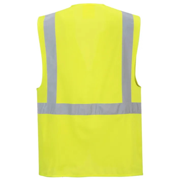 Gilet haute visibilité multi poche fermeture à glissière Classe 2 dos