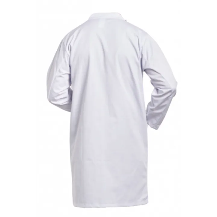Blouse de travail coton homme à pression blanche PBV de dos