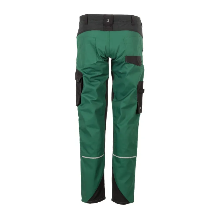 Pantalon de travail femme NORIT insert élasthanne PLANAM vert dos