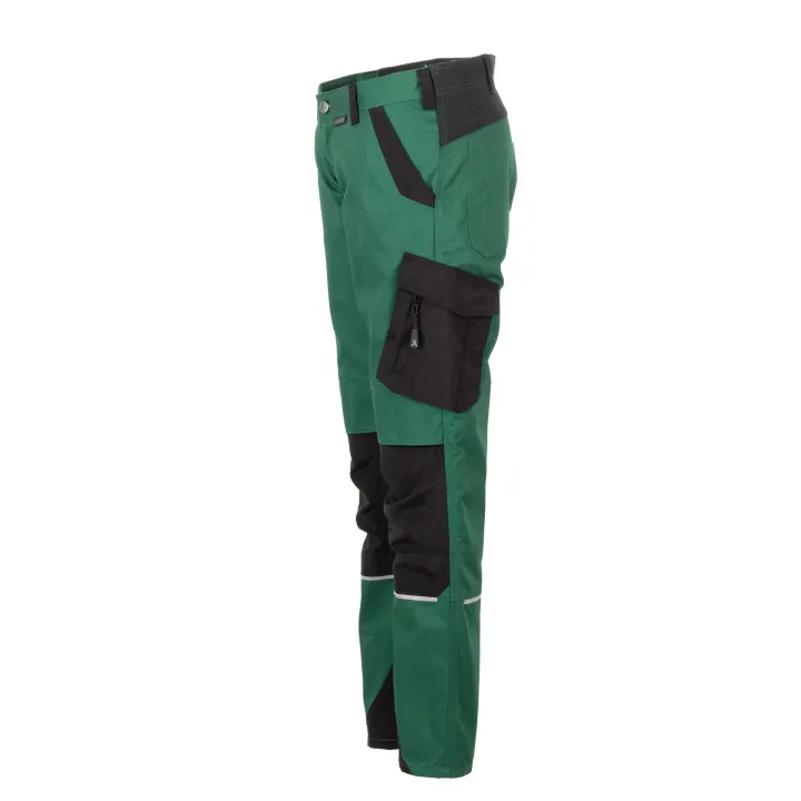 Pantalon de travail femme NORIT insert élasthanne PLANAM vert profil