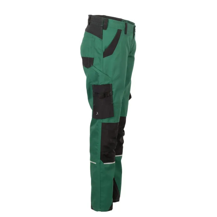 Pantalon de travail femme NORIT insert élasthanne PLANAM vert profil