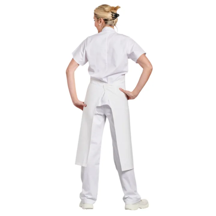 Tablier bavette coton 90 X 105 jardinage cuisine blanc