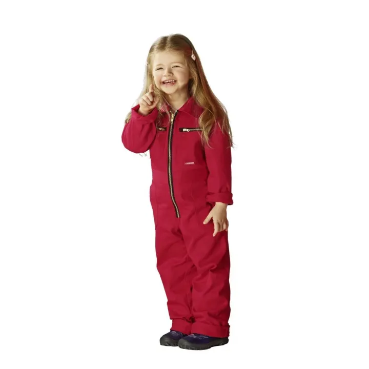 Combinaison de travail enfant Junior 100 % coton PLANAM rouge
