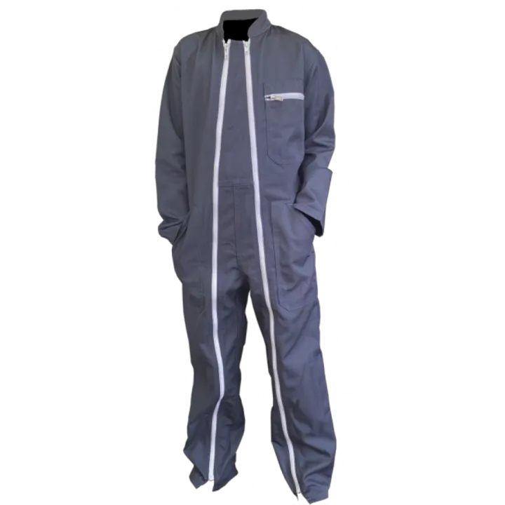 Combinaison travail enfant  junior 2 ZIPS grise PBV Sécurama