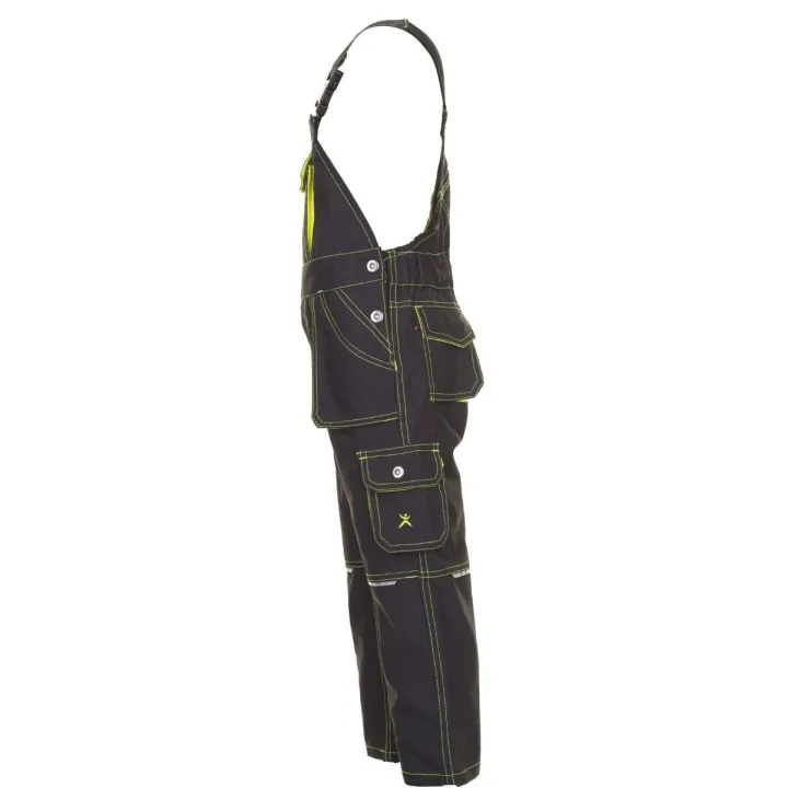 Salopette de travail enfant junior vert olive orange