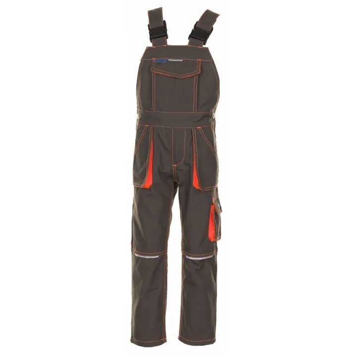 Salopette de travail enfant junior vert olive orange