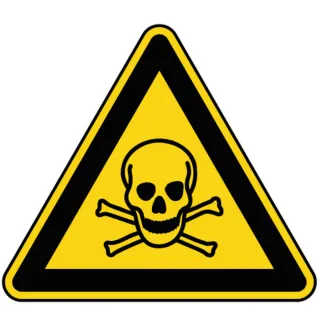 Panneau de danger matière toxique